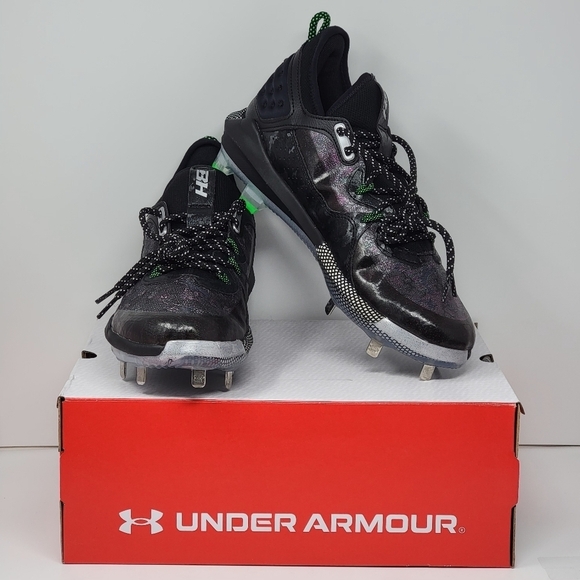 Under Armour UA Harper 8 Low ST Metal Baseball Cleats 3026588-001 Men Sz 13 New - Picture 1 of 9